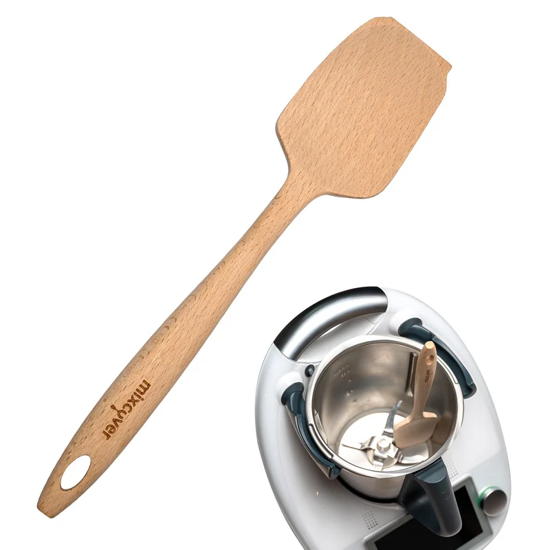 mixcover Holz-Spatel für Thermomix TM7 TM6,TM5,TM31 Drehkellenspatel Teigschaber