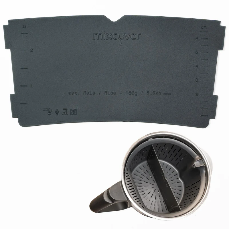 mixcover Garkorbteiler für Thermomix TM7 TM6 TM5 TM31, Mixtopf-Schaber