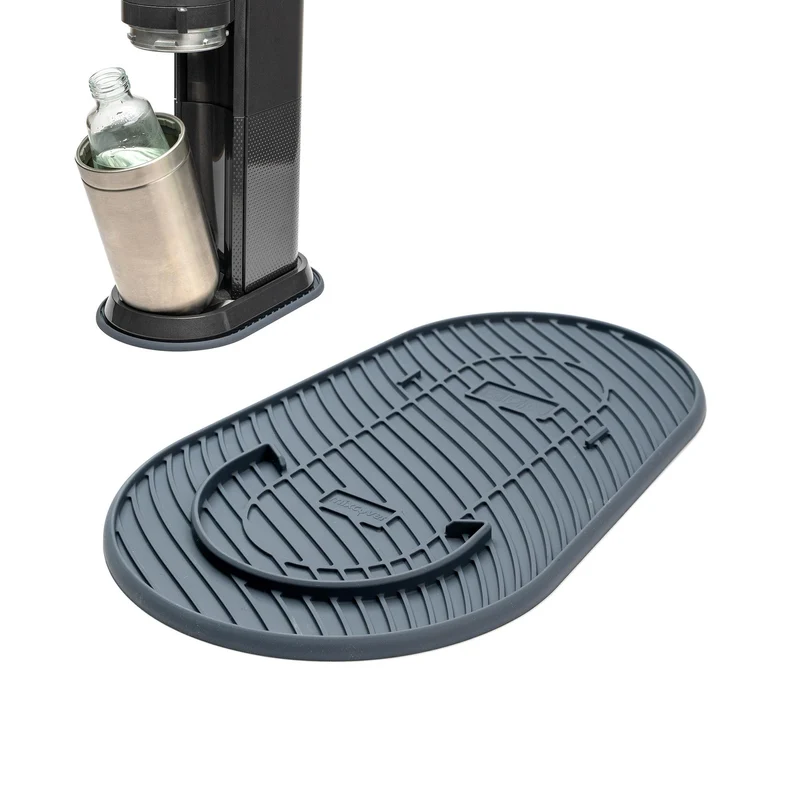 mixcover Silikonmatte, Abtropfmatte Grau kompatibel mit SodaStream Duo