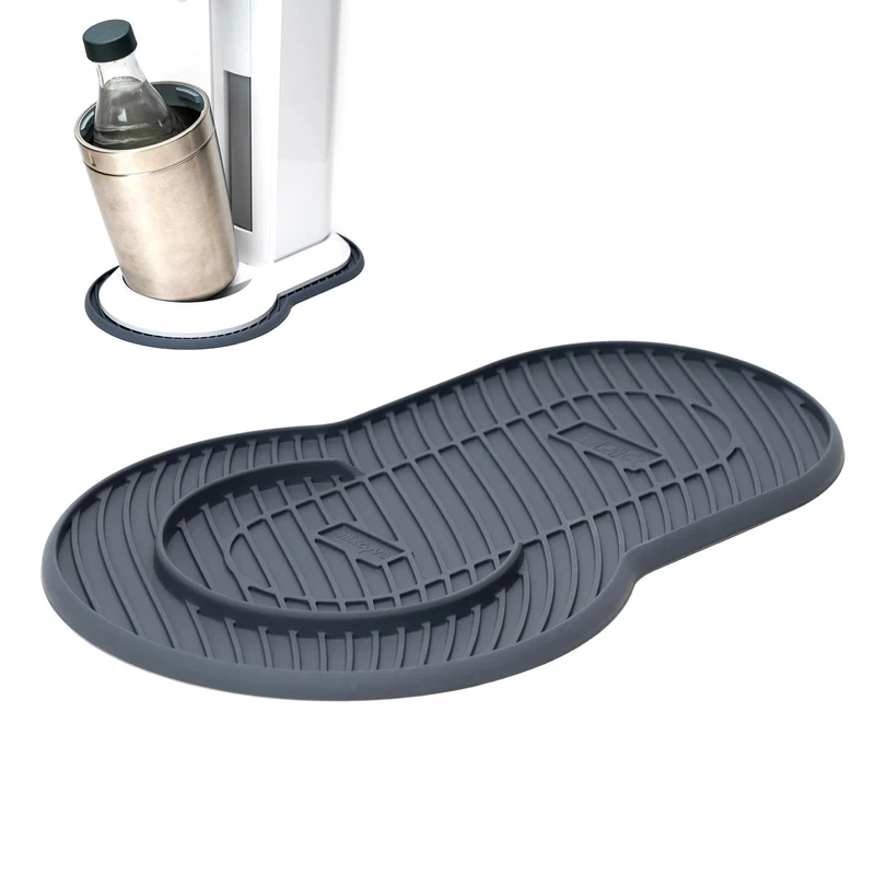 mixcover Silikonmatte, Abtropfmatte Grau kompatibel mit SodaStream Crystal