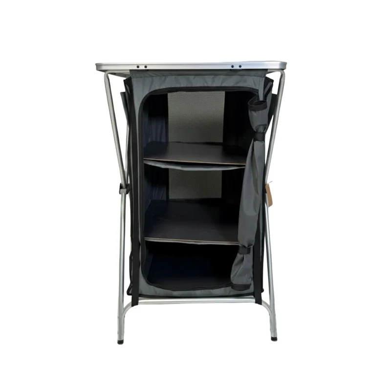 Mueble de Cocina Plegable para Camping con Estanterías