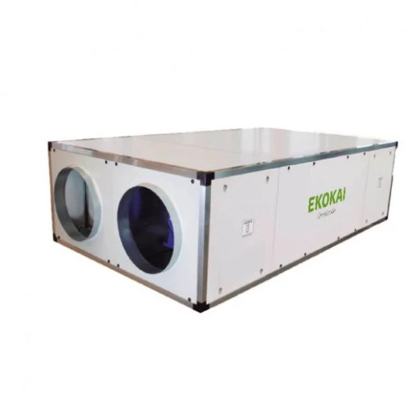 Recuperador de Calor EKOKAI RE‑H/V · 92% Eficiencia · Control CO₂ + Sensor CO2M · 700–13.000 m³/h