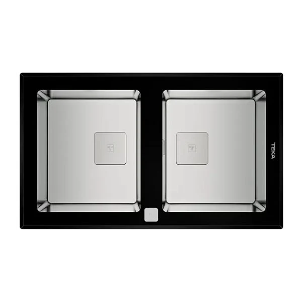 Fregadero Teka PURELINE DIAMOND RS15 2C 86 – Vidrio Templado + Acero Inox 18/10 con SilentSmart