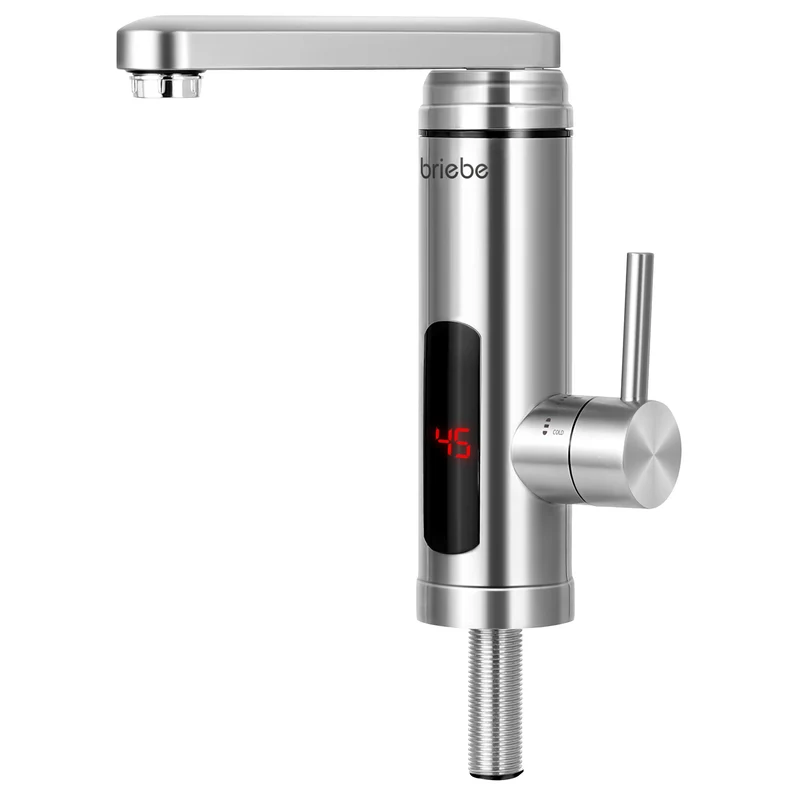 Grifo Eléctrico Instantáneo de Mesa para Cocina / Baño Agua Caliente al Instante Indicador Temperatura Acero Inox Bajo Consumo