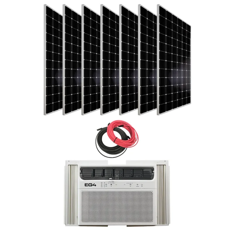 EG4 12K BTU Hybrid Solar Window Unit with Solar Panels