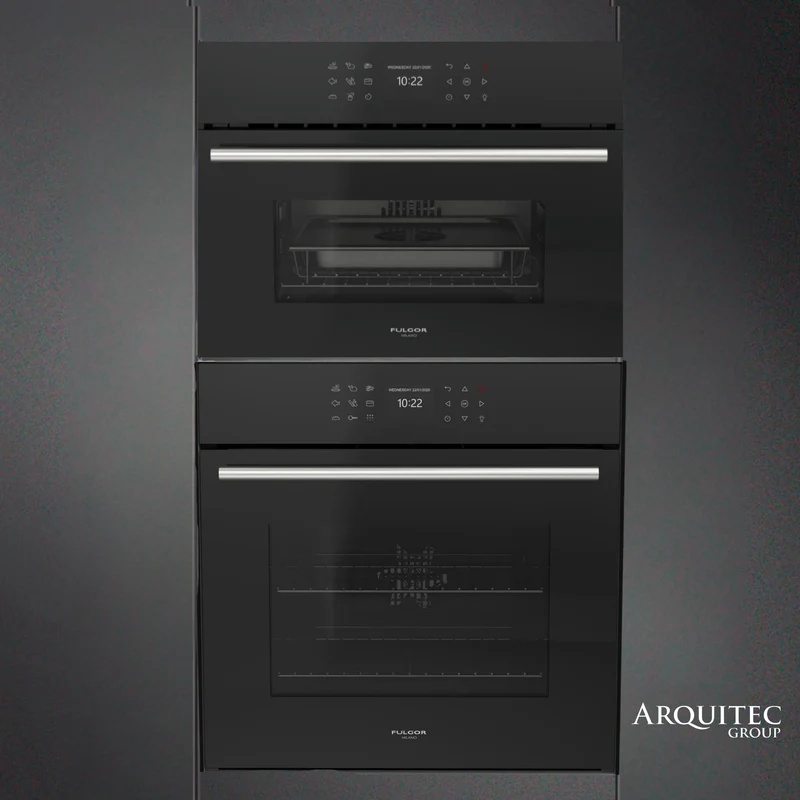 Torre de Hornos Plano Black 60cm - FCO6215TEMBK + FCMO 4510 TEM BK - Fulgor Milano
