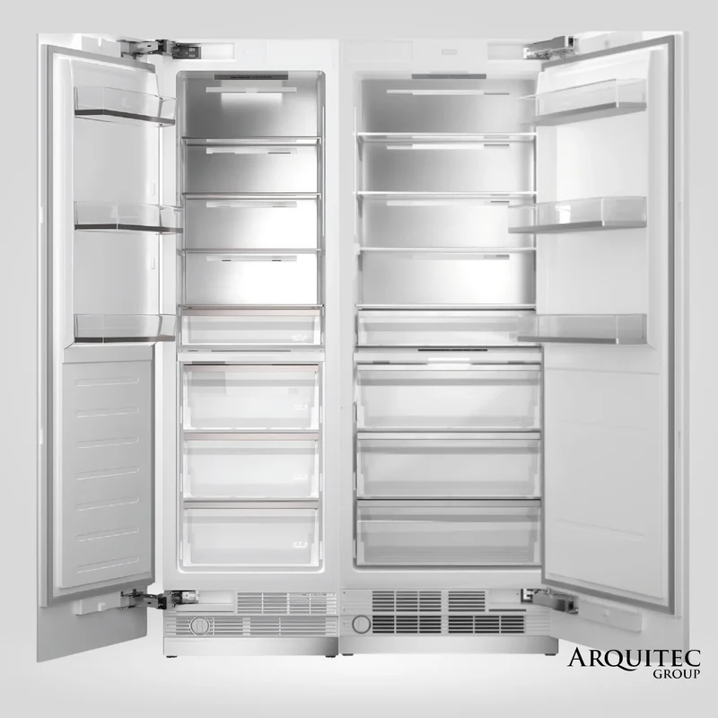 Refrigerador + Congelador panelable 24" 60 cm - REF24FCBIPNV + REF30RCBPNV - Bertazzoni