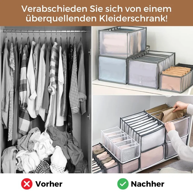 Cube Storage Organizer with Drawer Dividers for Clothing and Closet Organization