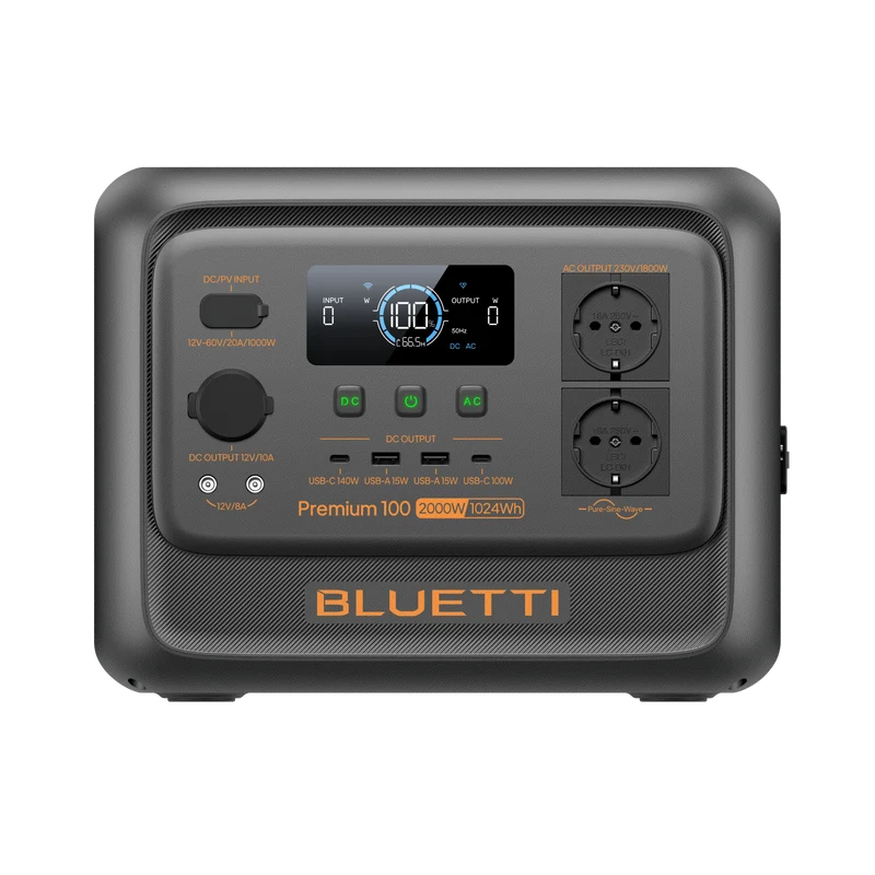 BLUETTI Premium 100 V2 Estación de energía portátil | 2.000 W 1.024 Wh