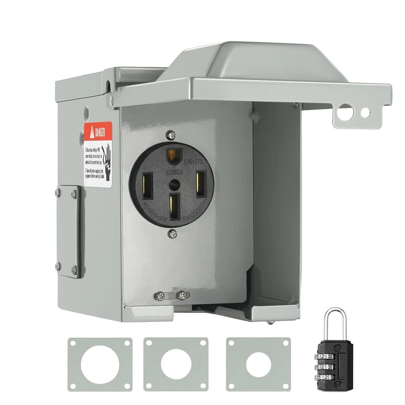 VEVOR 30 Amp RV Power Outlet Box | 125/250V