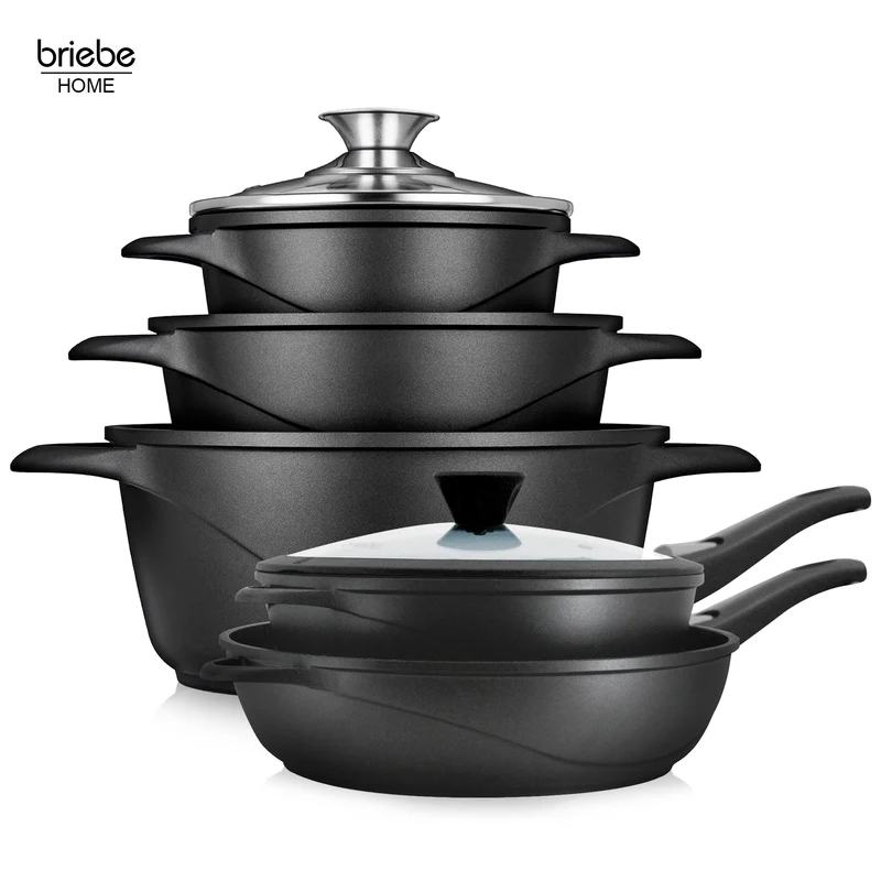 Batería Cocina Inducción + Juego Sartenes Granitec MGK1819