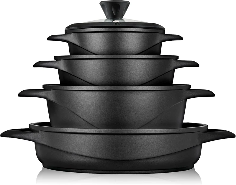 Batería Cocina Granitec Inducción 8 Piezas MGK17S