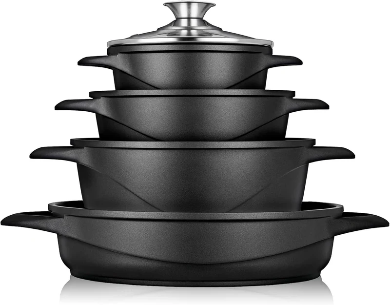 Batería Cocina Granitec Inducción 8 Piezas MGK17