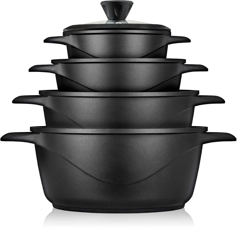 Batería Cocina Granitec Inducción 8 Piezas MGK12S
