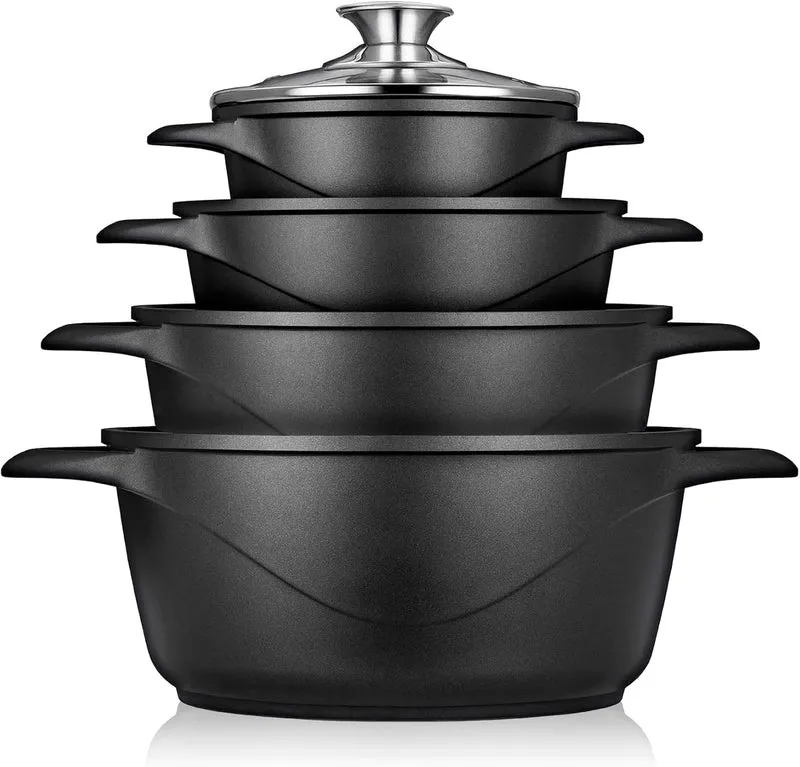 Batería Cocina Granitec Inducción 8 Piezas MGK12