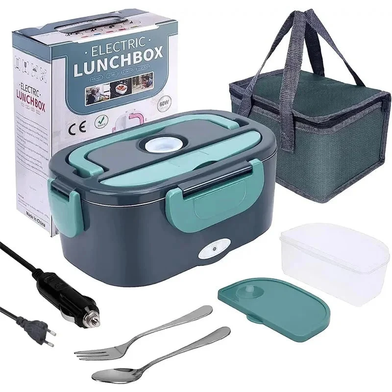 Electric Lunch Box Food Warmer 1.5L Portable Leakproof with Stainless Steel Insert