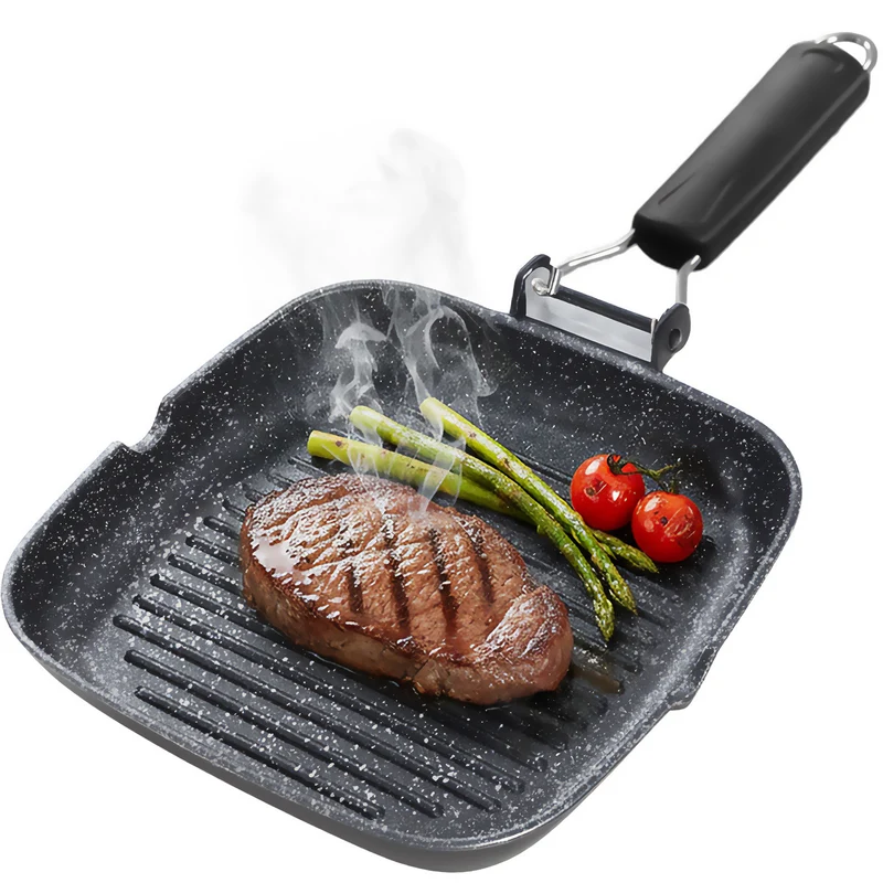 Grill Asador Ondulado Black Titanium 20x20cm