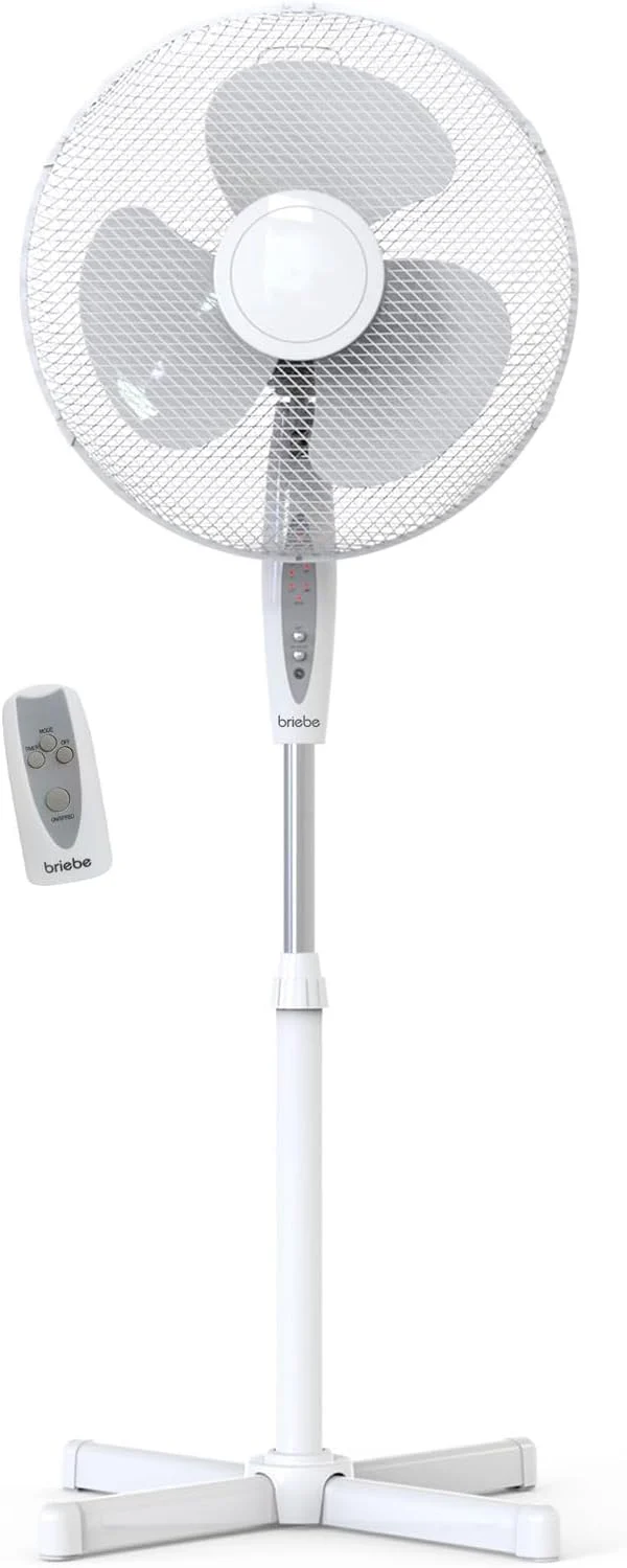 Ventilador de Pie Altura Regulable 100-125cm blanco FN122397W