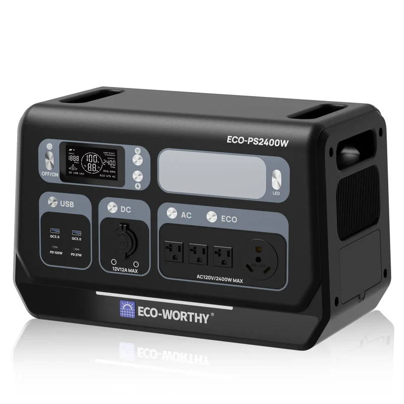 Eco-Worthy 2400W Portable Power Station with 2048Wh Lithium Battery - In Store Offer Only