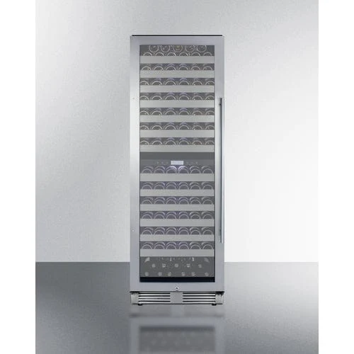 Summit SWCP2163CSSLH | 24" Wide Dual-Zone Wine Cellar