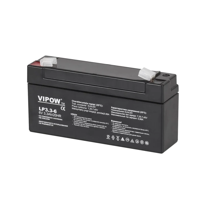 Batería de gel Vipow, sin mantenimiento, larga duración, 6V 3,3Ah, BAT0205