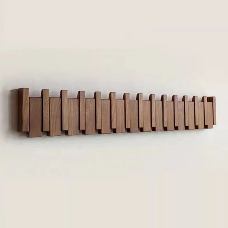 Wall Hanger with Foldable Hooks in Piano Style