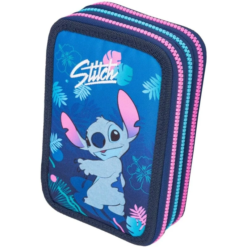 Estuche CoolPack de tres compartimentos con accesorios JUMPER 3 STITCH