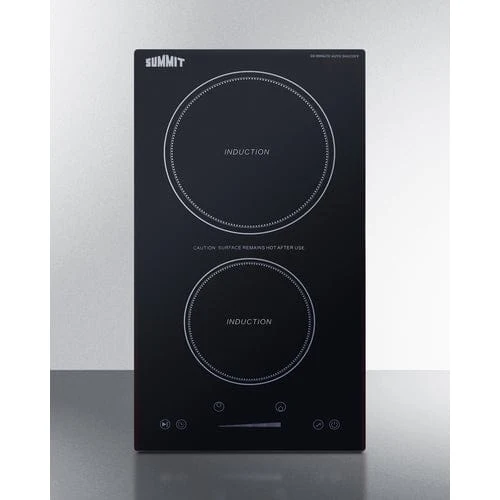 Summit SINCH115V2B 12" Wide 115V 2-Zone Induction Cooktop