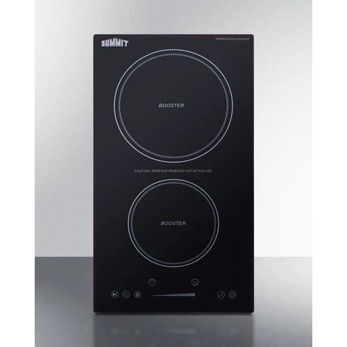 Summit SINCH230V2B 12" Wide 208-240V 2-Zone Induction Cooktop