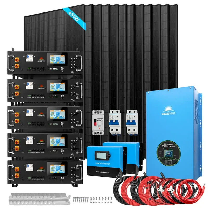 SunGoldPower SGR-12K20E | 12KW Off-Grid Solar Kit | 48VDC | 120V/240V