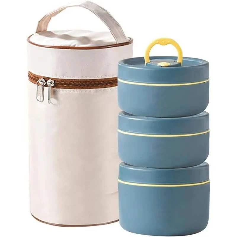 Insulated stackable lunchbox with carrying bag