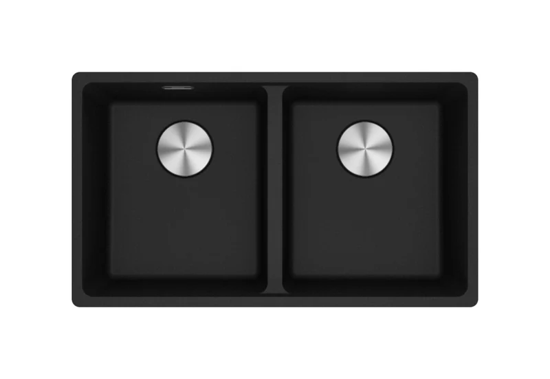 Poceta doble de fragranito 75 cm | Negro - MRG 120-35-35 Onyx - Franke
