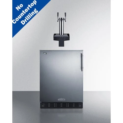 Summit SBC7BRSFLTWADALHD 24" Wide Floating Tap Beer Kegerator | ADA