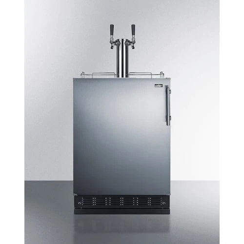 Summit SBC7BRSWK2LHD 24" Wide Wine Kegerator