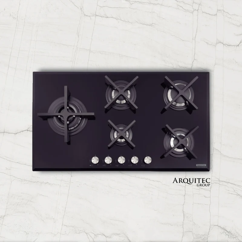 Placa de cocción a Gas Penta Glass Flat 5GGB90 de 90 cm - 94731124 - TRAMONTINA