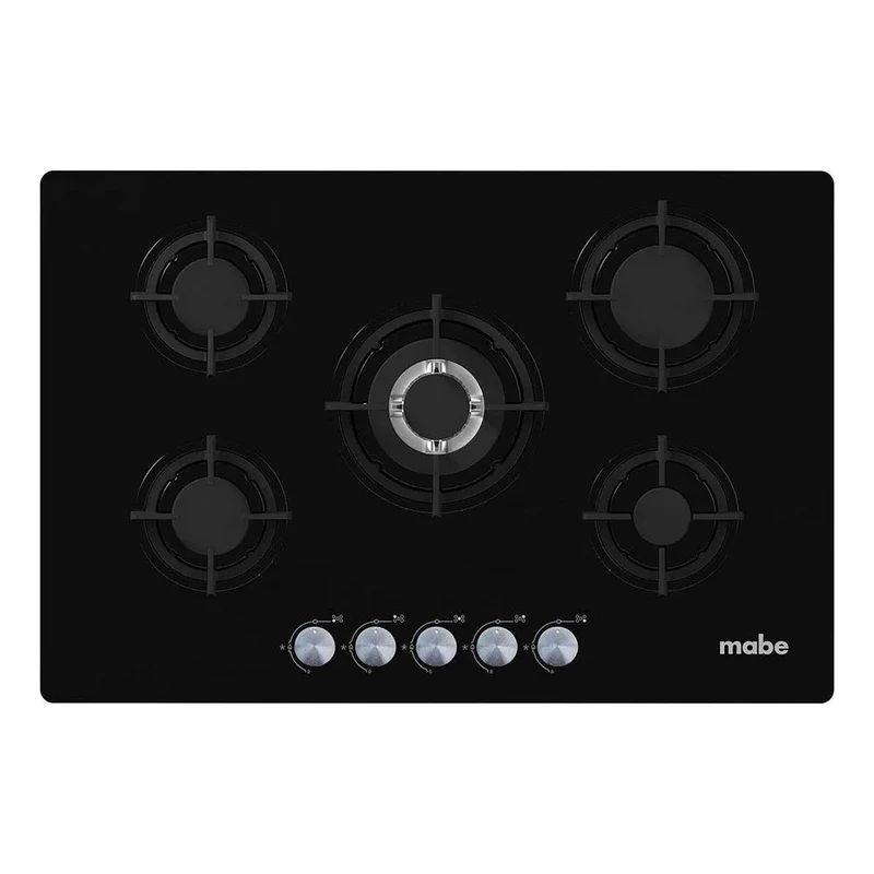 Estufa de Empotrar Mabe 76cms 5 Puestos Gas Natural, Negro