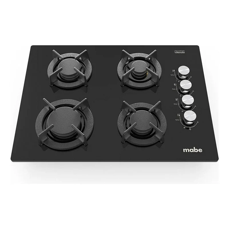 Estufa de Empotrar Mabe 60cms 4 Puestos Gas Natural, Negro
