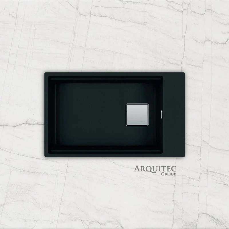 Poceta fragranite bajo encimera - 62 cm - Negro mate | Kubus 2 - KNG 110-62 - Franke