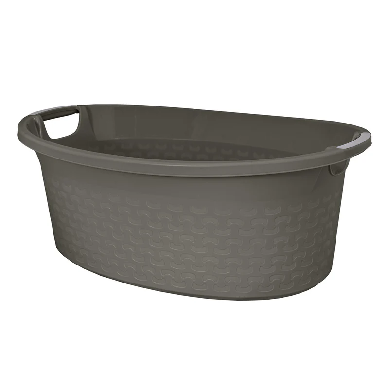 BranQ Cotton Bol ovalado para ropa sucia de 60 l color melange oscuro