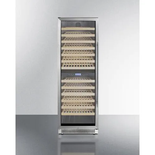 Summit 24" Wide Dual Zone Wine Cellar SWC1966BCSSLHD