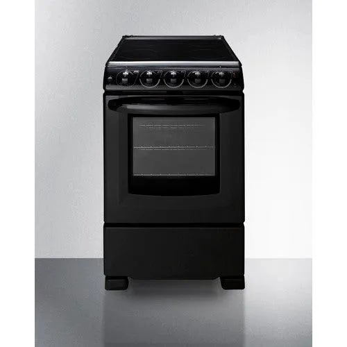 Summit 20" Wide Electric Smooth-Top Range REX2051BRT