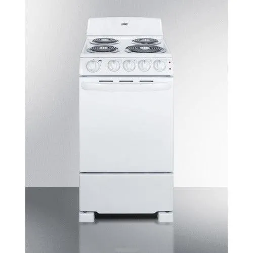 Summit 20" Wide Electric Coil Range RE203W