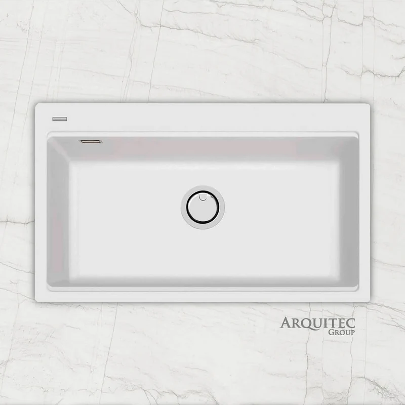 Pozuelo sencillo | Co- granite blanco - 86 cm - Argos - Cohelum