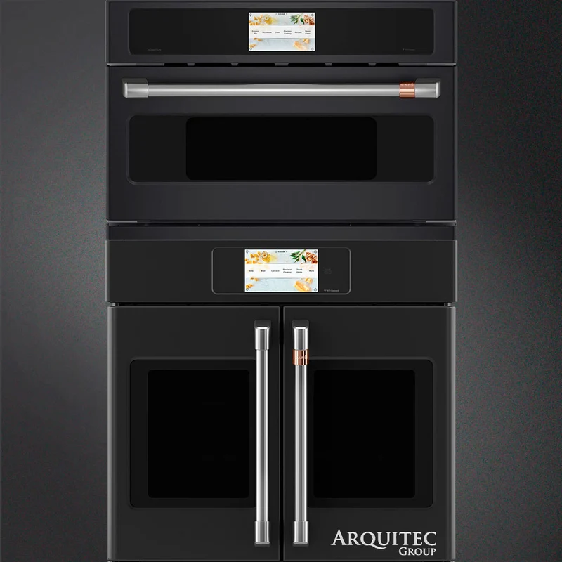 Torre de horno 76 cm | Horno French Door + Horno microondas Smart | Cinco en uno - CTS90FP3ND1 + CSB913P3ND1 - GE Café