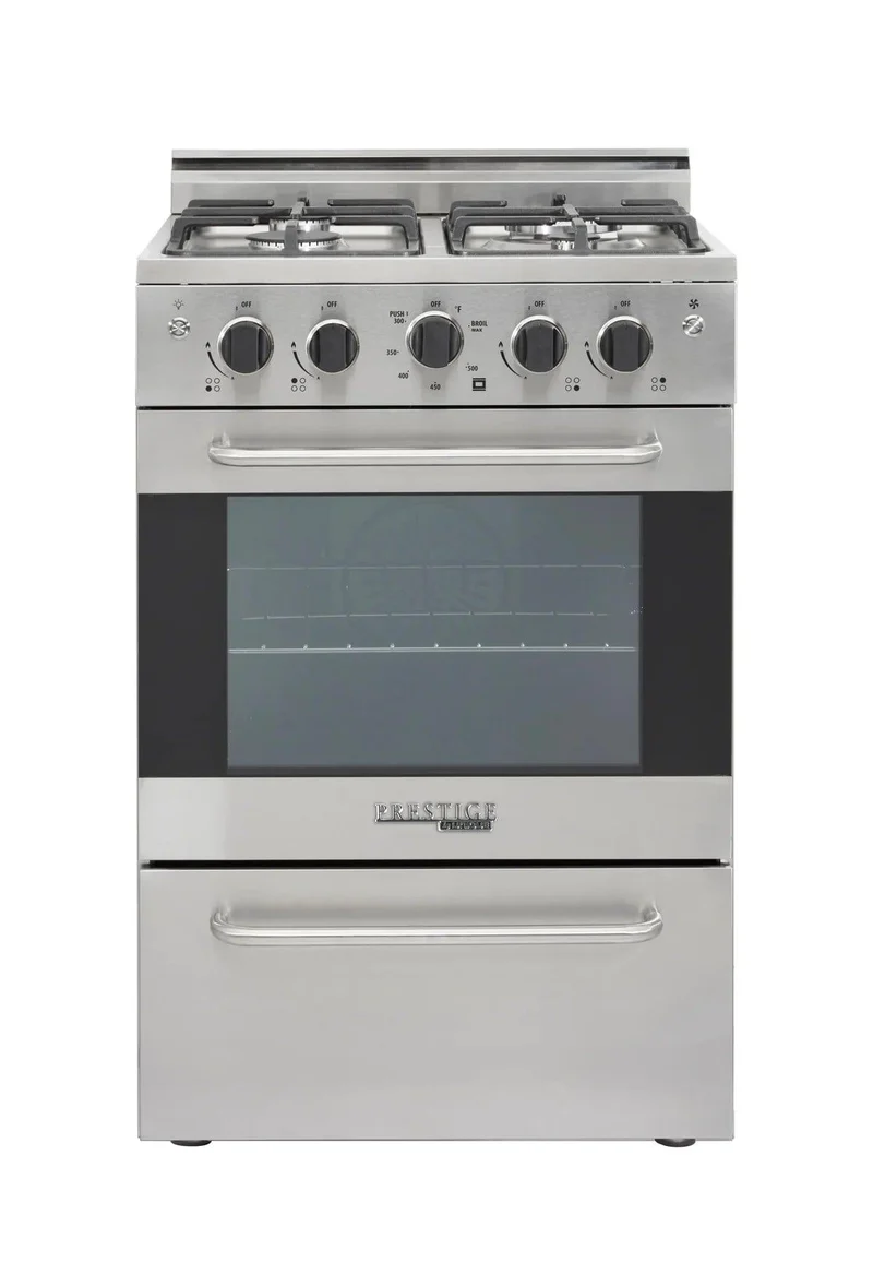 Unique Prestige 24" Stainless Steel Convection Gas Range, Electronic Ignition UGP-24V PC1 S/S
