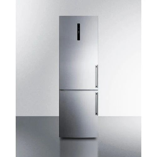 Summit FFBF249SS2IMLHD| 24" Wide Bottom Freezer Refrigerator with Icemaker