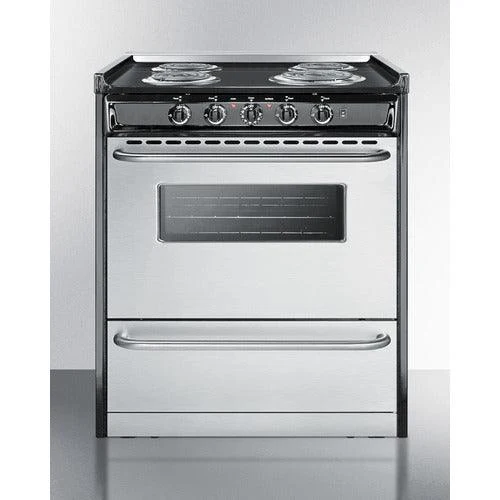 Summit 30" Wide Electric Coil Range TEM210BRWY