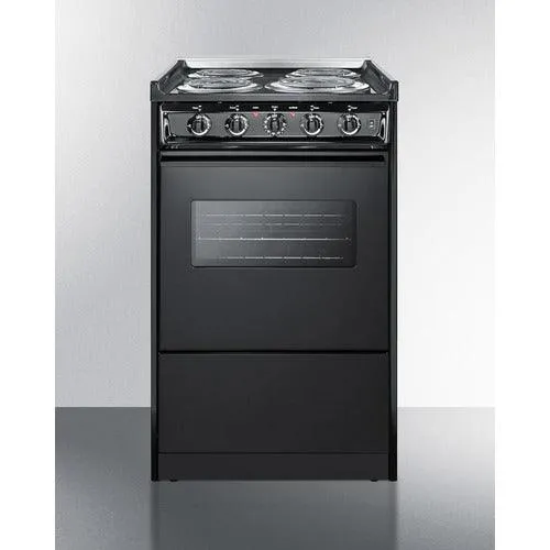 Summit 20" Wide Electric Coil Range TEM110CRW