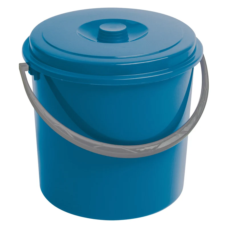 Cubo Curver, con tapa, asa cómoda, 10L, azul, 235232