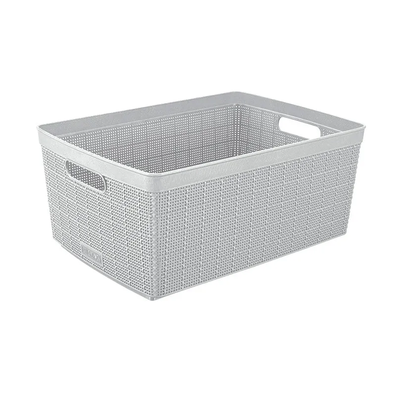 Canasta Fique 30 Litros Gris Hielo